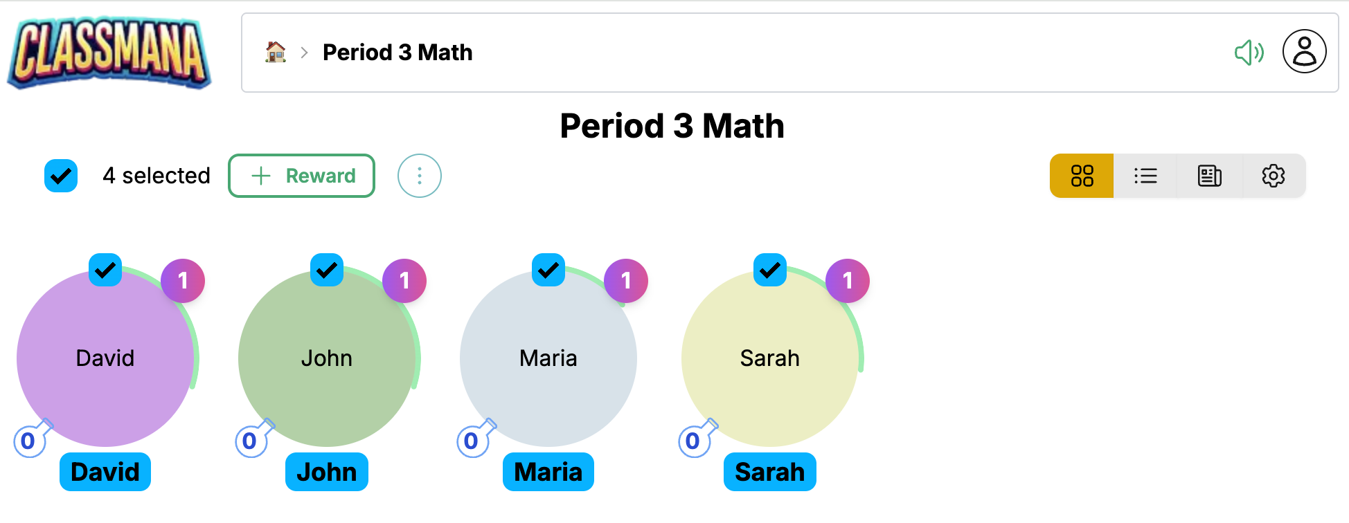Più studenti selezionati